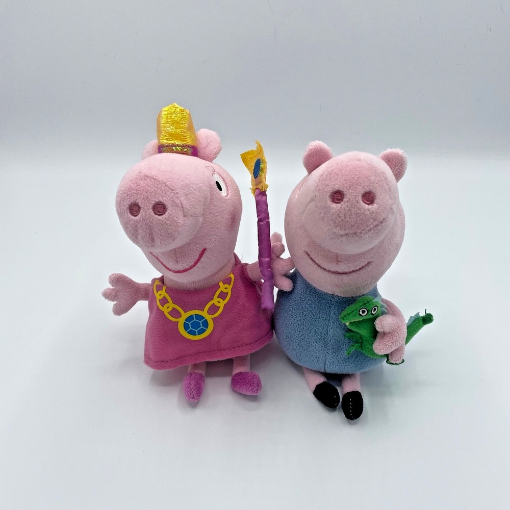 Ty Beanie Baby - Princess Peppa Pig George Dinosaur - Stuffed Animal‎ Plush Toy
